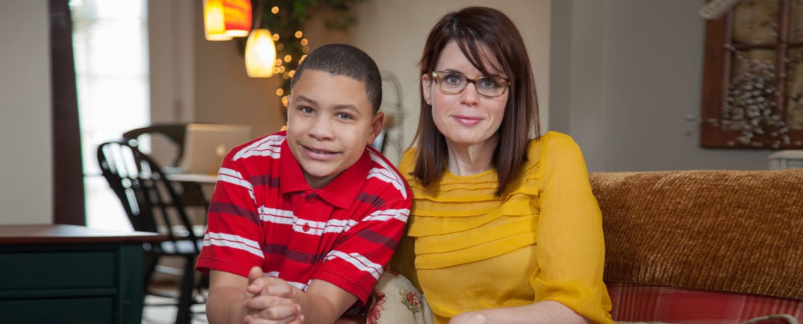 For this mother and son, home is where the stairway is