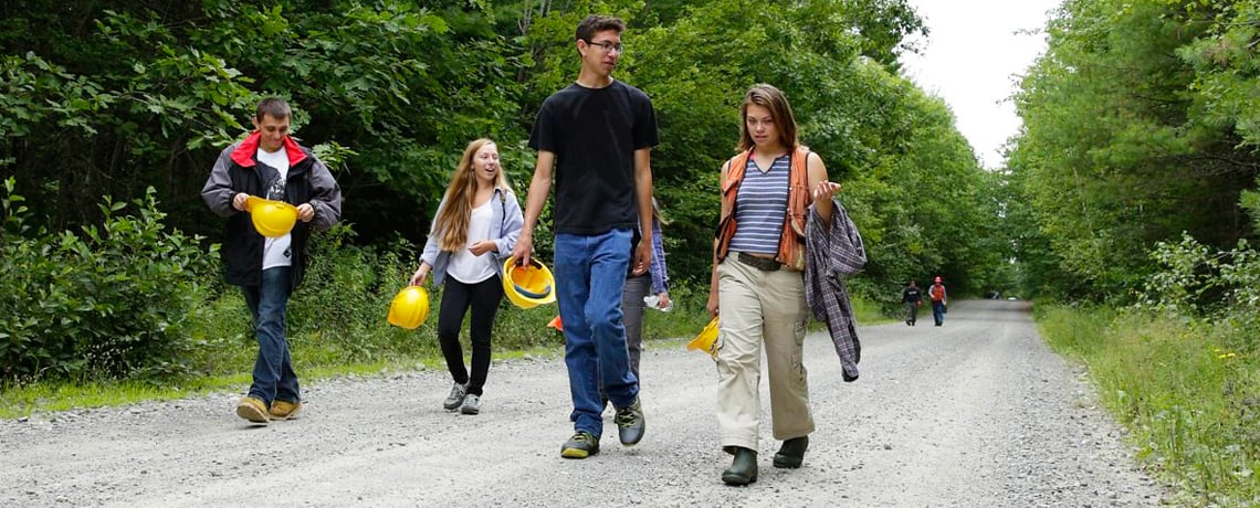 Different cultures intersect in a Maine forest
