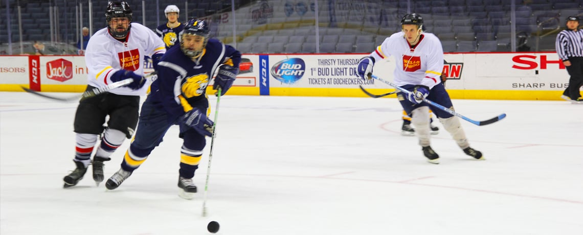 Scoring for kids: Charity hockey match