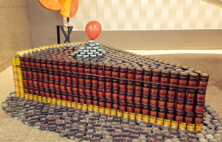 Canned food sculptures help Food Outreach’s cause in St. Louis